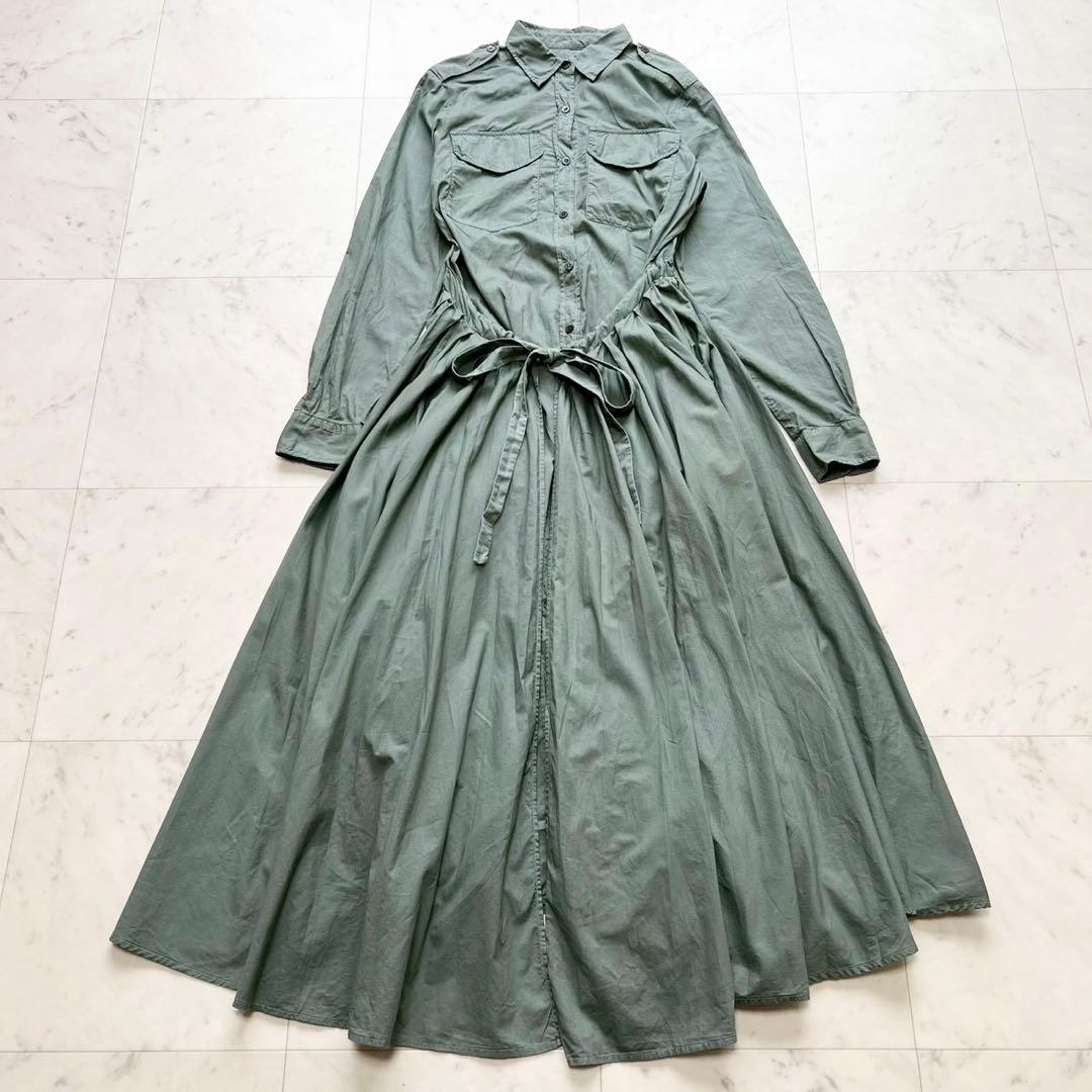 DRIES VAN NOTEN デザインシャツワンピース ラップスカート 36S・DRIES VAN NOTEN