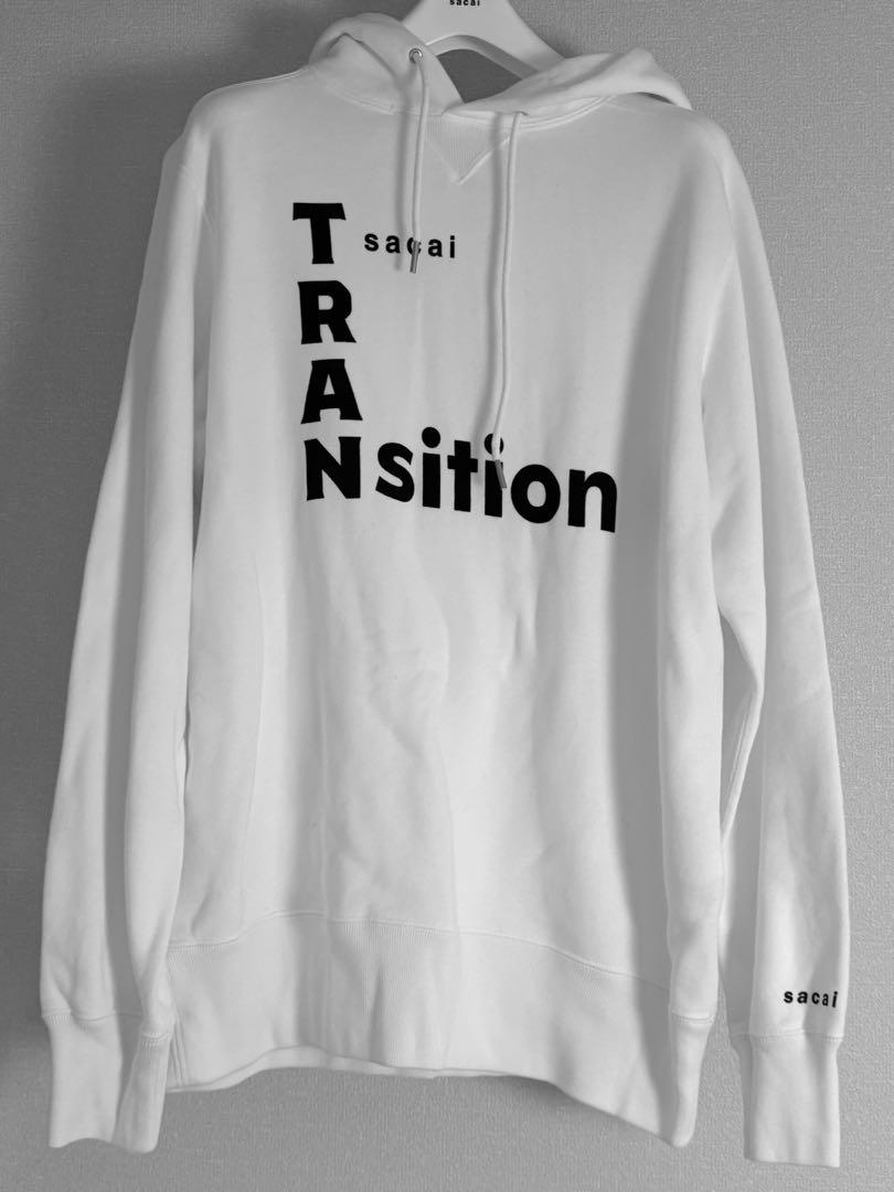 未使用　サカイ　sacai プリント　パーカー　フーディ　ホワイト
