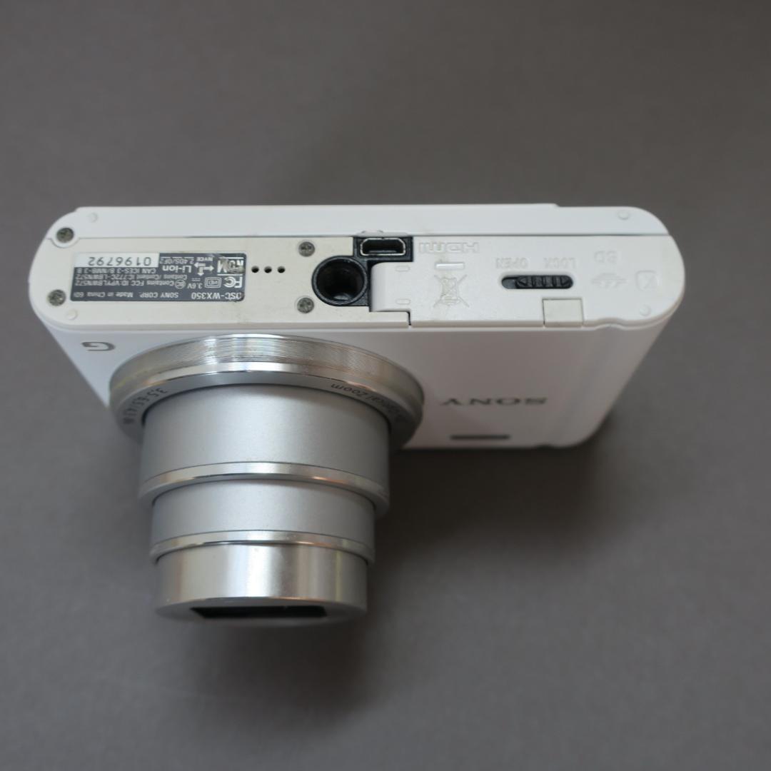 【ジャンク品】SONY サイバーショットDSC-WX350 ホワイト ケース付