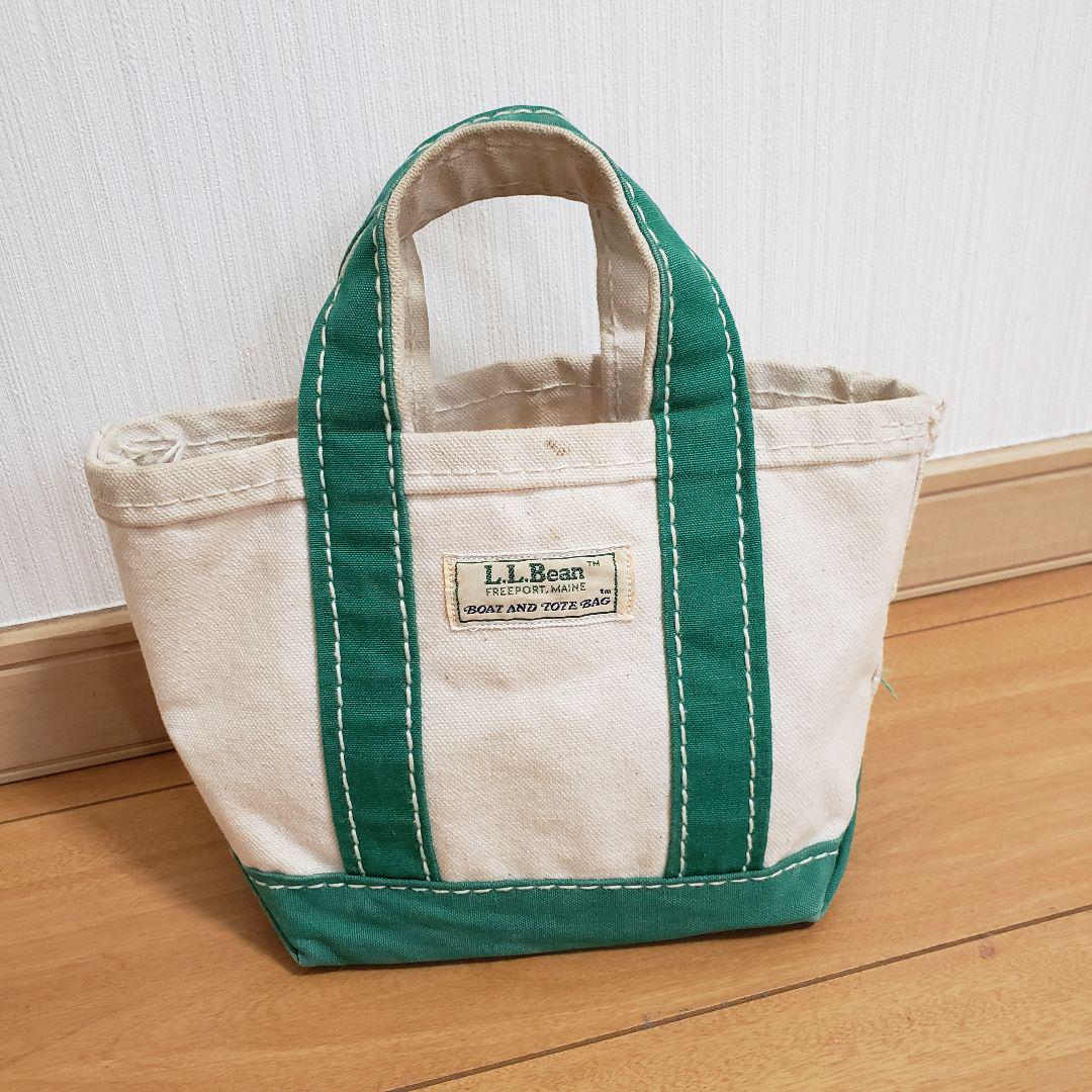 【レア】80s L.L.Bean ミニトート 外タグ グリーン
