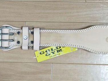 ゴールドジム ベーシックレザーベルト トレーニングベルト タグ付 Ｌサイズ
