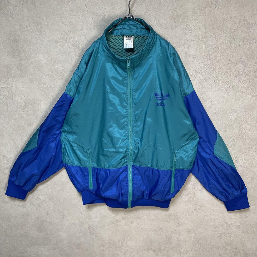 古着 90s アディダス 常田大希着用 ナイロンジャケット ブルー 古着 90s アディダス 常田大希着用 ナイロンジャケット ブルー