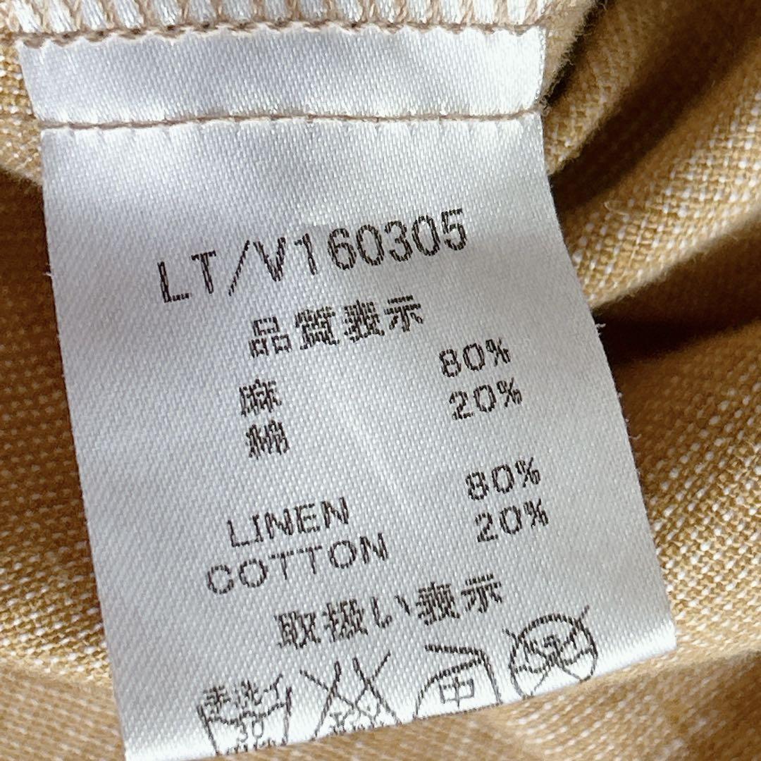 ichi ⿻ リネンコットン フレンチスリーブ チュニック丈