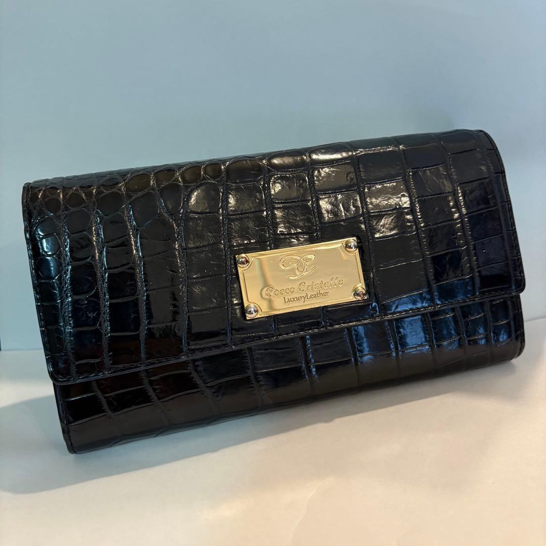 Cocco Cristallo 三宝 クロコダイル 長財布 本クロコ