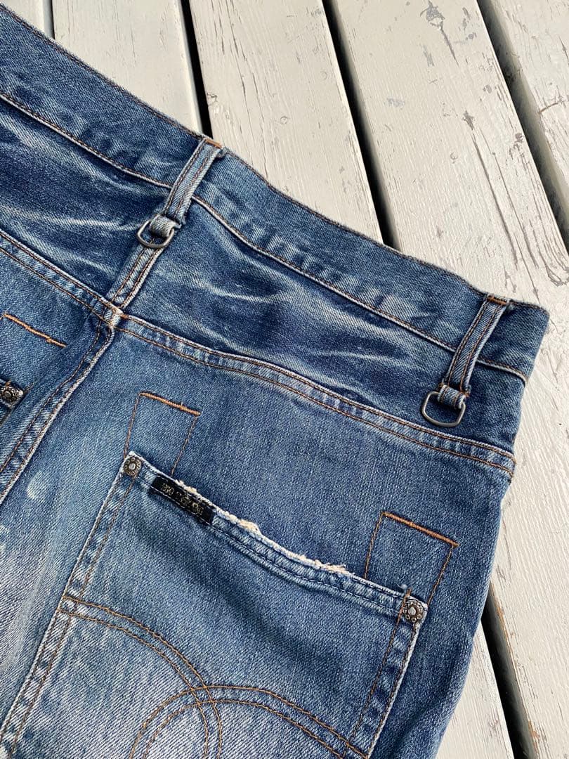 EGO TRIPPING ダメージ加工 デニム ブーツカット　ドメスティック