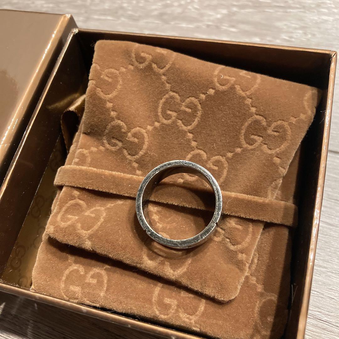 安価 GUCCI ロゴ リング 指輪 20号 グッチ カットアウト ブランデッド アクセサリー