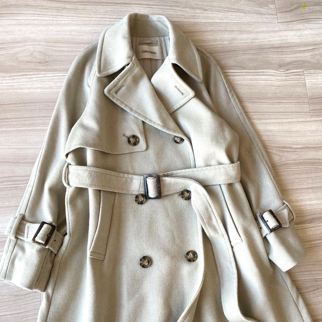 美品✨COCODEAL ココディール　ウールトレンチコート　ロング　ベージュ