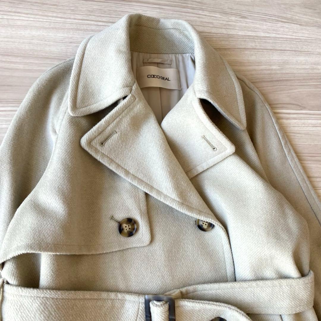 美品✨COCODEAL ココディール　ウールトレンチコート　ロング　ベージュ
