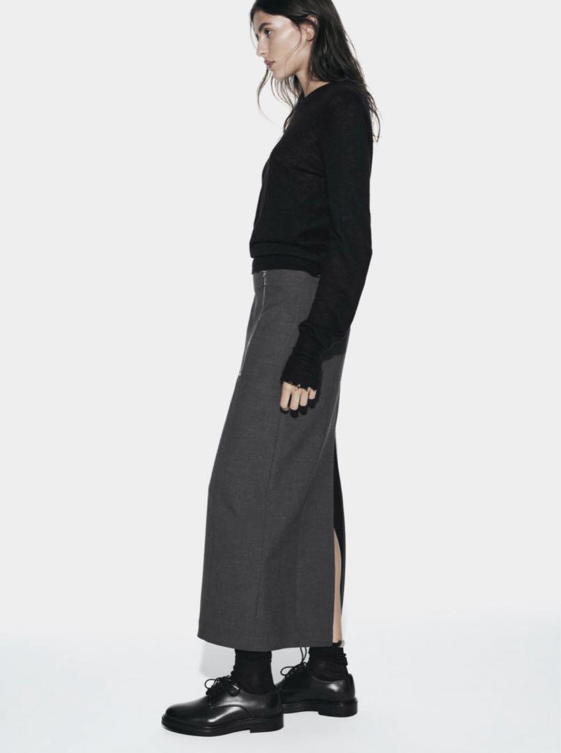 新品】ZARAザラ ZWコレクションジッパーペンシルスカート - メルカリ
