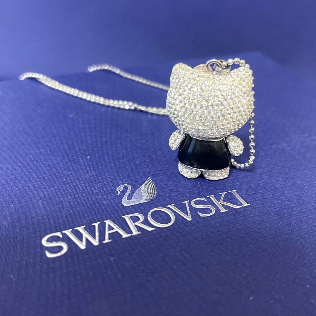【美品】SWAROVSKI✨スワロフスキー　ハローキティ　チャーム　Kitty