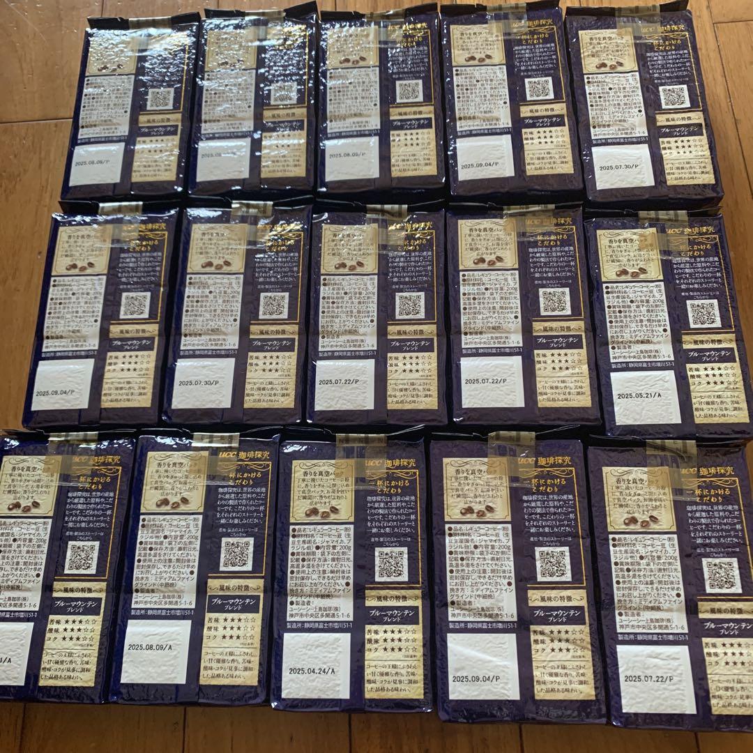UCC珈琲探究ブルーマウンテン豆(粉)200g15個