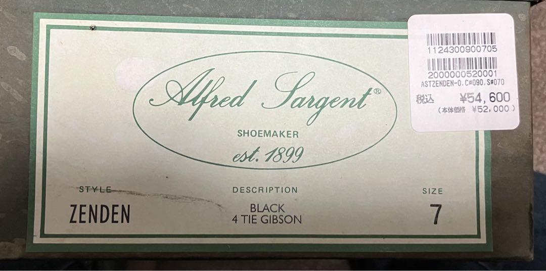 Alfred Sargent Zenden 4 Tie Gibsonの革靴