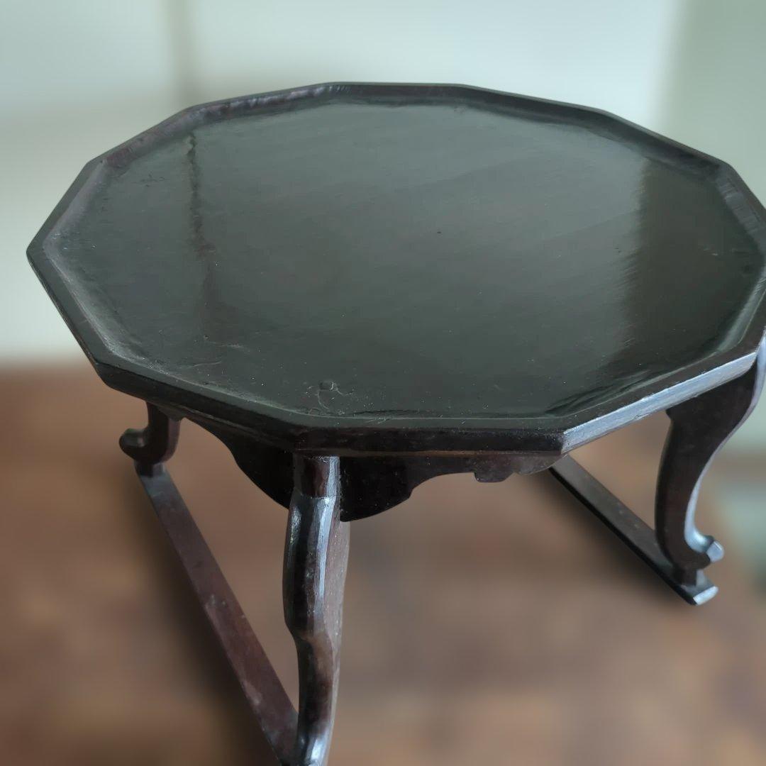 骨董 李朝 ソバン 小盤 李朝 お膳 花形 虎脚 机 花台 木製 飾り台 骨董 李朝 ソバン 小盤 李朝 お膳 花形 虎脚 机 花台 木製 飾り台