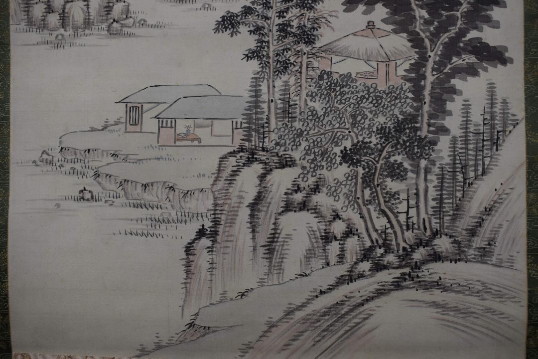 【真作】浦上春栞/山水人物画賛/掛軸☆宝船☆Y-89 JM お取引 【真作】浦上春栞/山水人物画賛/掛軸☆宝船☆Y-89 JM アンティーク/コレクション