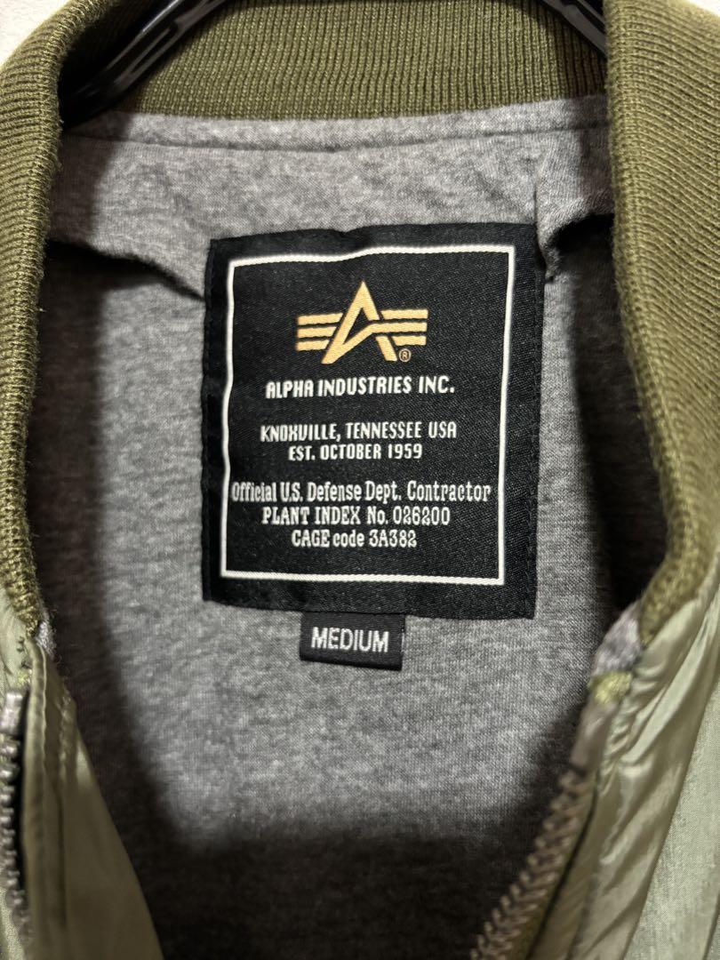 ALPHA INDUSTRIES カーキMA-1フライトジャケット 極美品