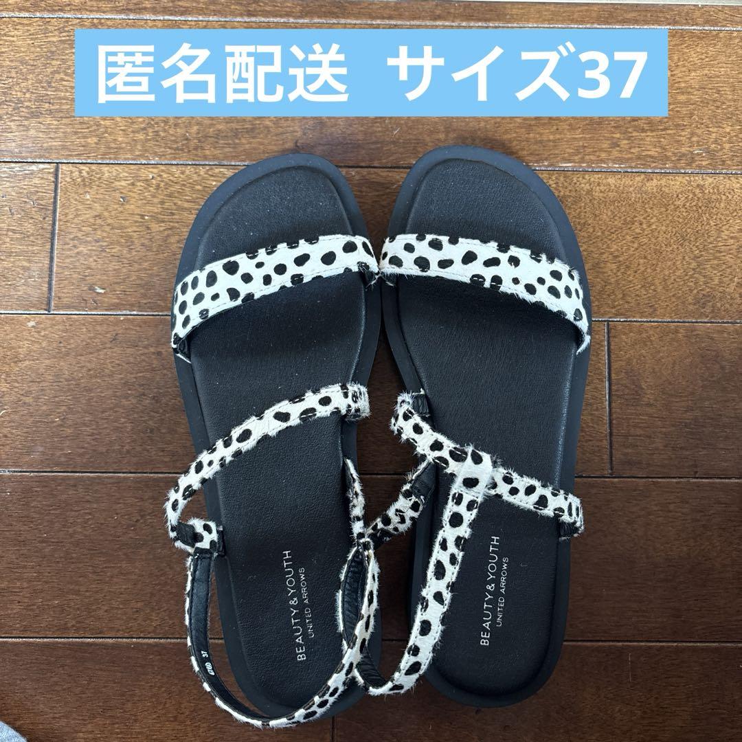 新品！BEAUTY & YOUTH ヒョウ柄スポーツサンダル 37