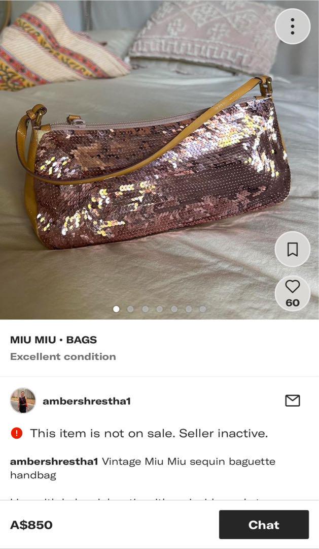 MIU MIU 90s sequins enamel hand bag - メルカリ