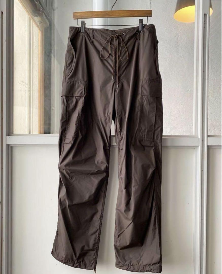 AURALEE HIGH COUNT LIGHT NYLON パンツ ブラウン