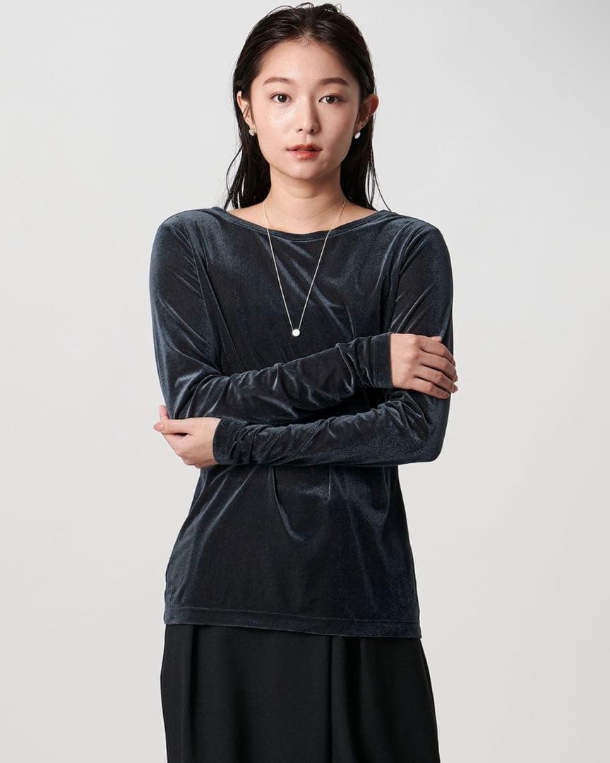 MARW UNITED ARROWS シアー ベロア ロングスリーブ カットソー