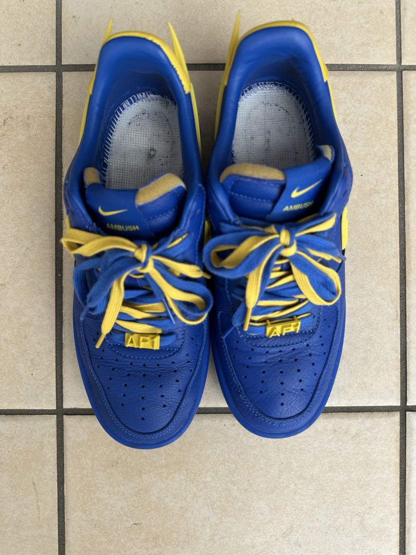 【美品】Nike Air Force 1 青 黄色 シューズ ナイキ NIKE エアフォース スニーカー ハイカット US10.5 28.5cm