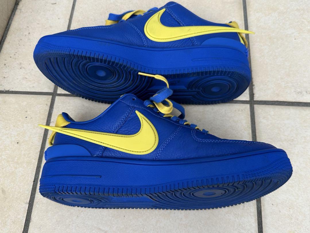 【美品】Nike Air Force 1 青 黄色 シューズ Nike Air Force 1 青/黄 - メルカリ