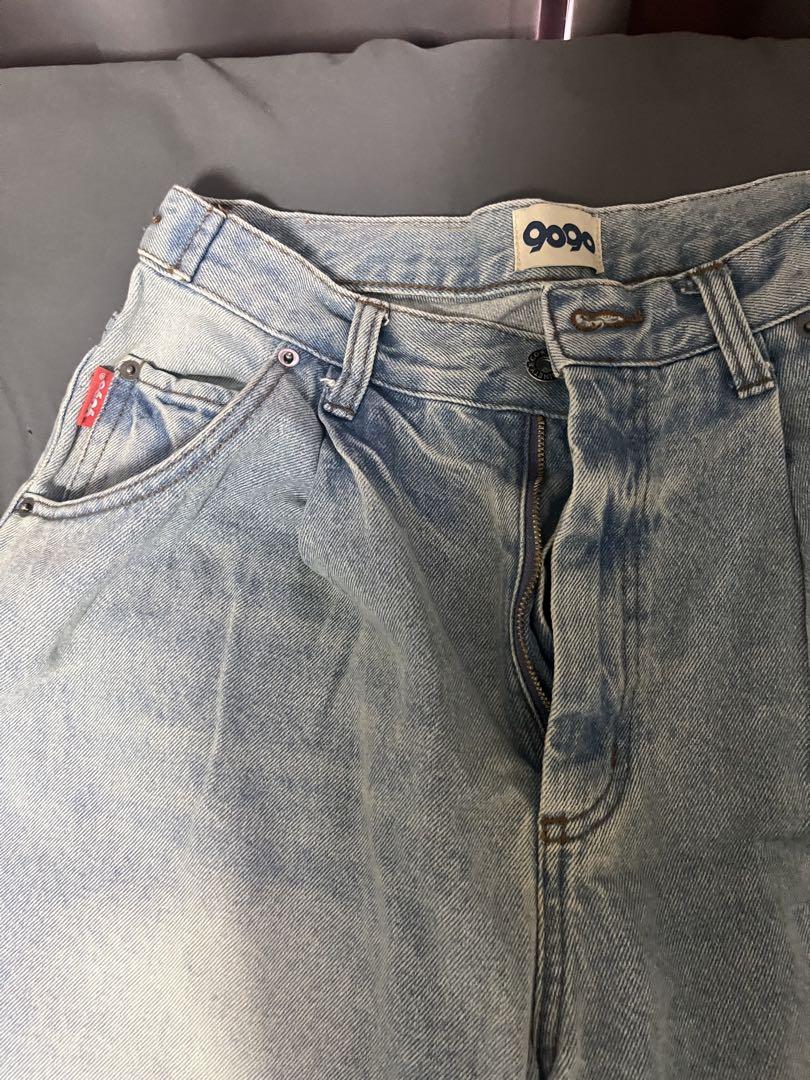 9090 バギーパンツ king logo buggy denim pants