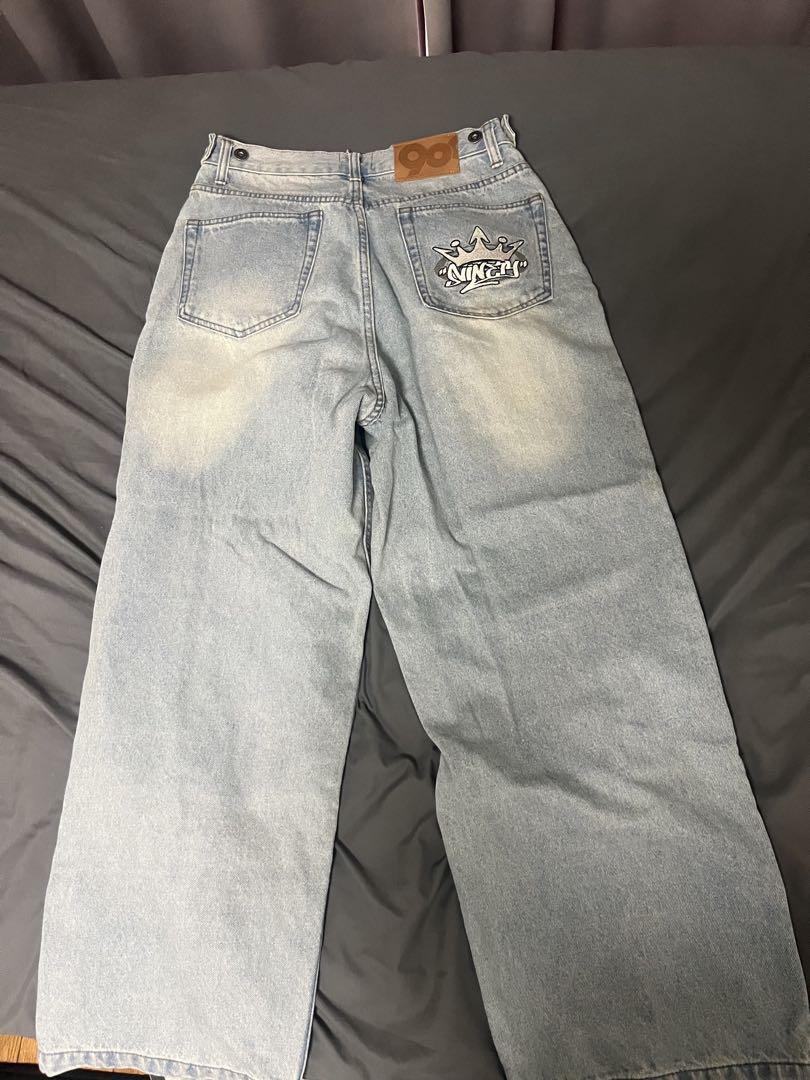 9090 バギーパンツ king logo buggy denim pants