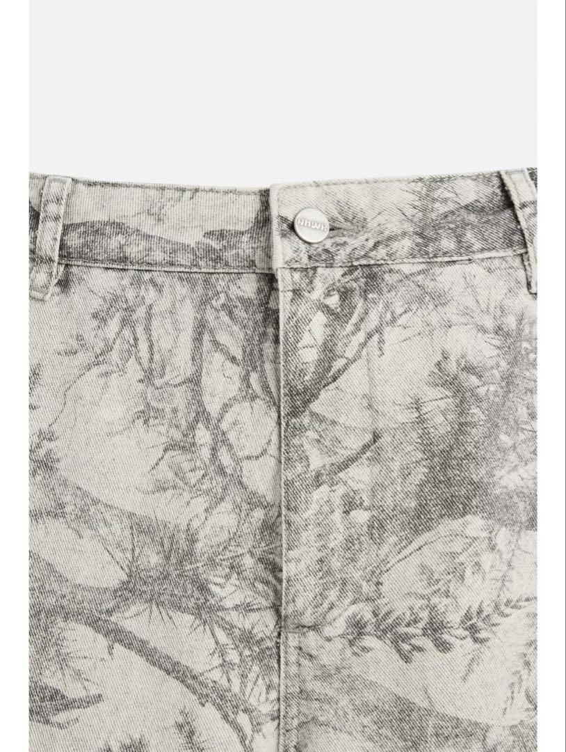 完売品⭐︎ZARA アブストラクトプリント カーペンターパンツ42（JP32） ZARAアブストラクトプリントカーペンターパンツ - メルカリ