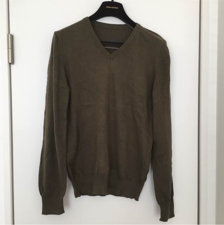 美品！ユナイテッドアローズ Smilegeカーキ背面スマイルニット サイズS