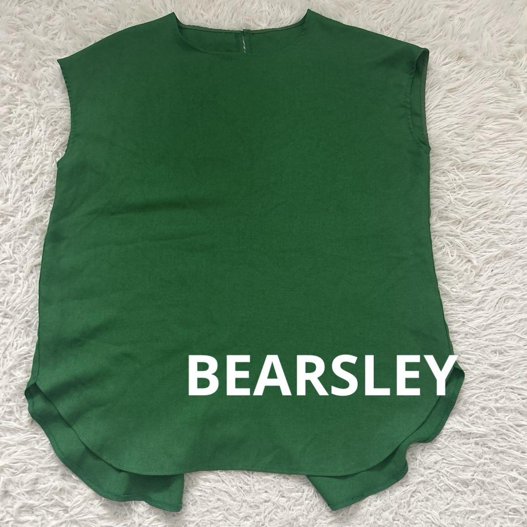 BEARDSLEY ノースリーブ ブラウス カットソー グリーン