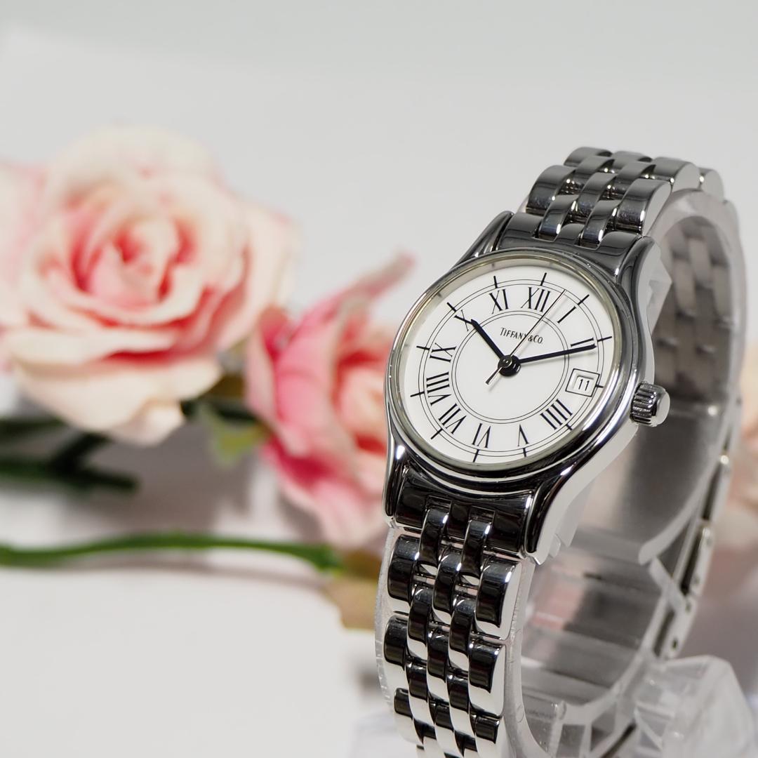 美品 ティファニー TIFFANY&CO クラシック デイト 腕时计 H103