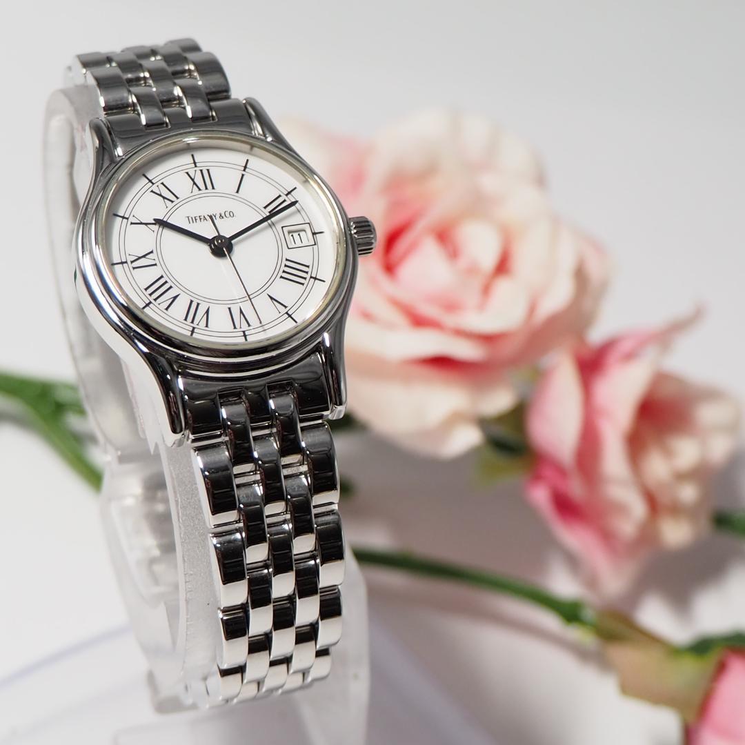 美品 ティファニー TIFFANY&CO クラシック デイト 腕時計 H103