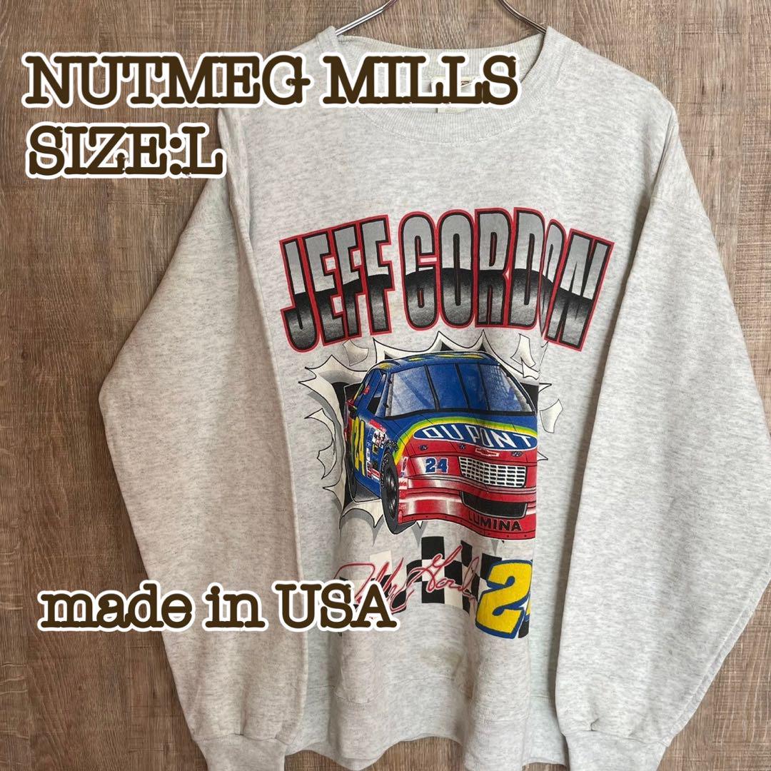 90s NATMEG MILLS ナツメグミルズ スウェット グレー USA製