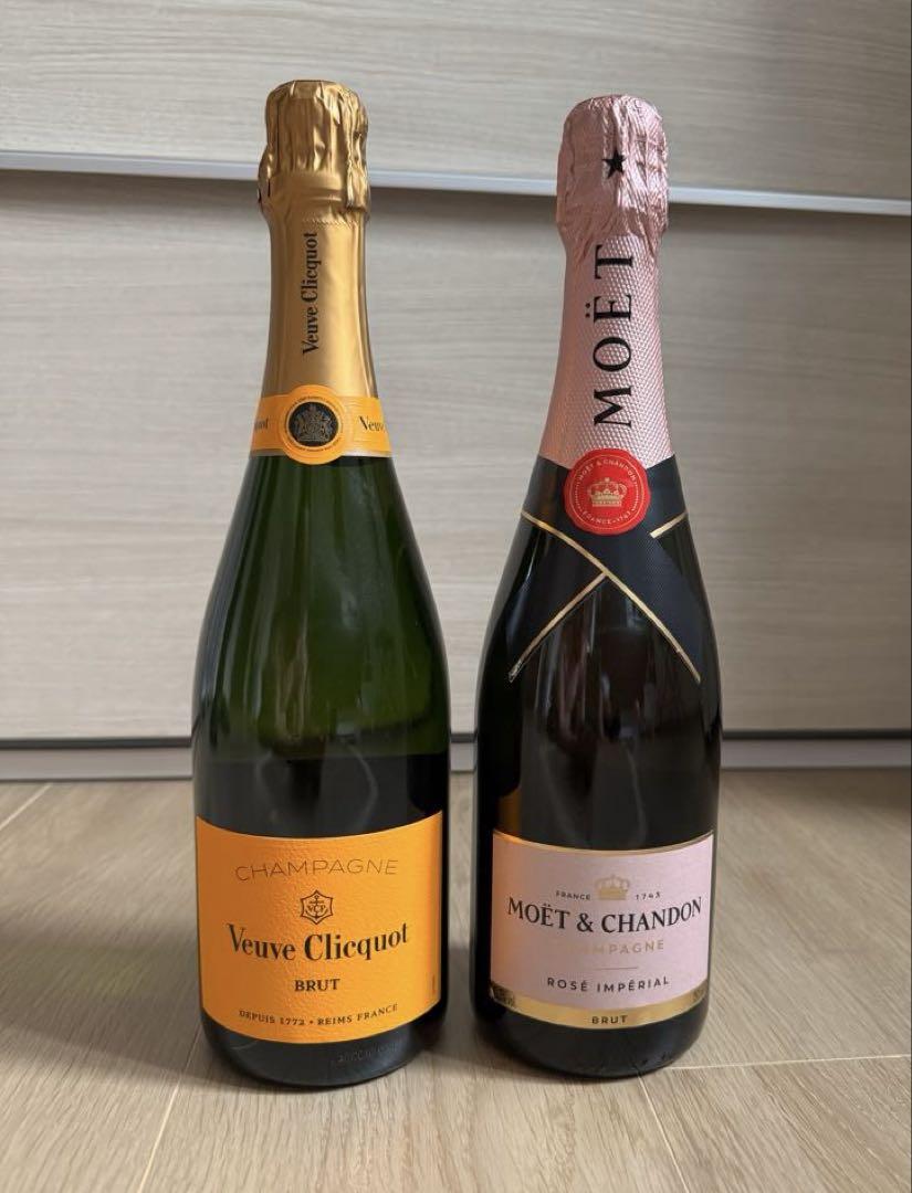 MOET&CHANDON ロゼ750mlとヴーヴ・クリコシャンパン750ml