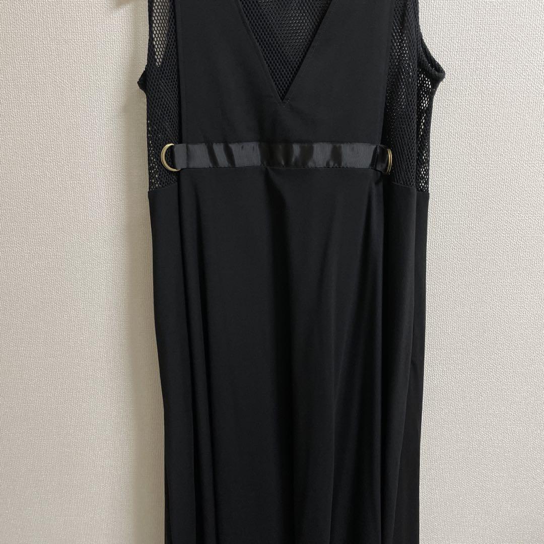 新品　ヤマダヤ　ラディエイト　メッシュレイヤードワンピース　黒