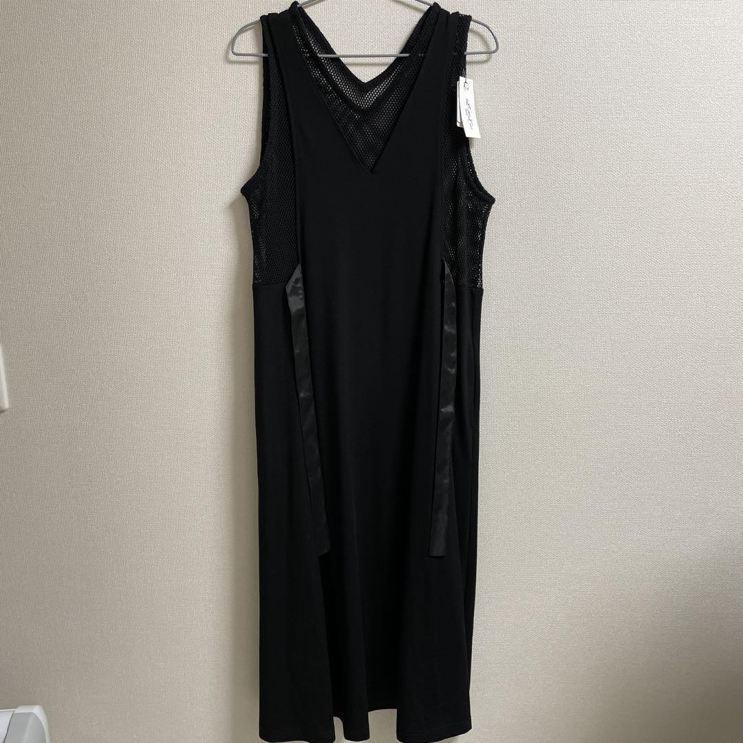 新品　ヤマダヤ　ラディエイト　メッシュレイヤードワンピース　黒