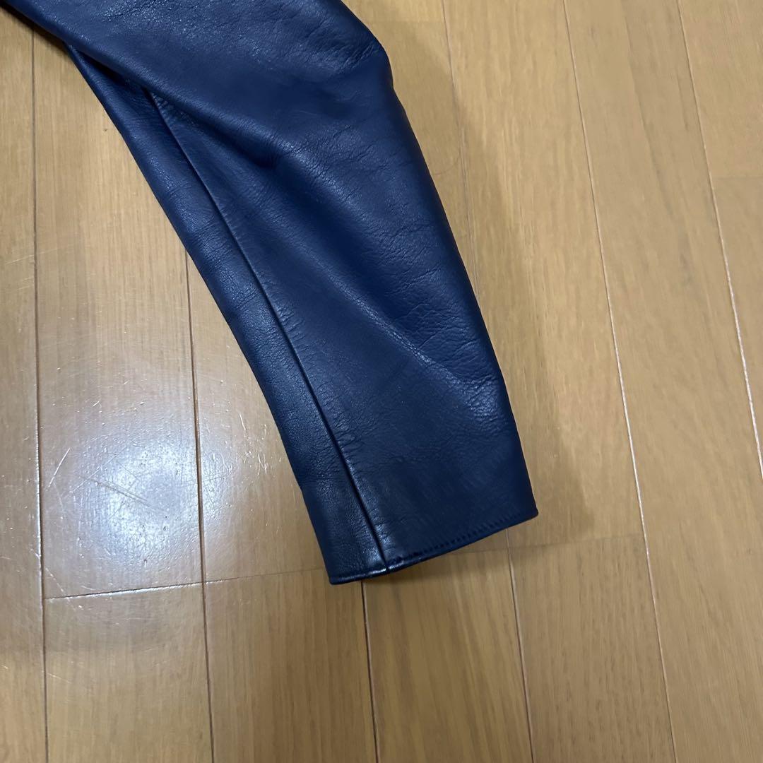 rotar ローター ライダース ネイビー L レザー 牛革