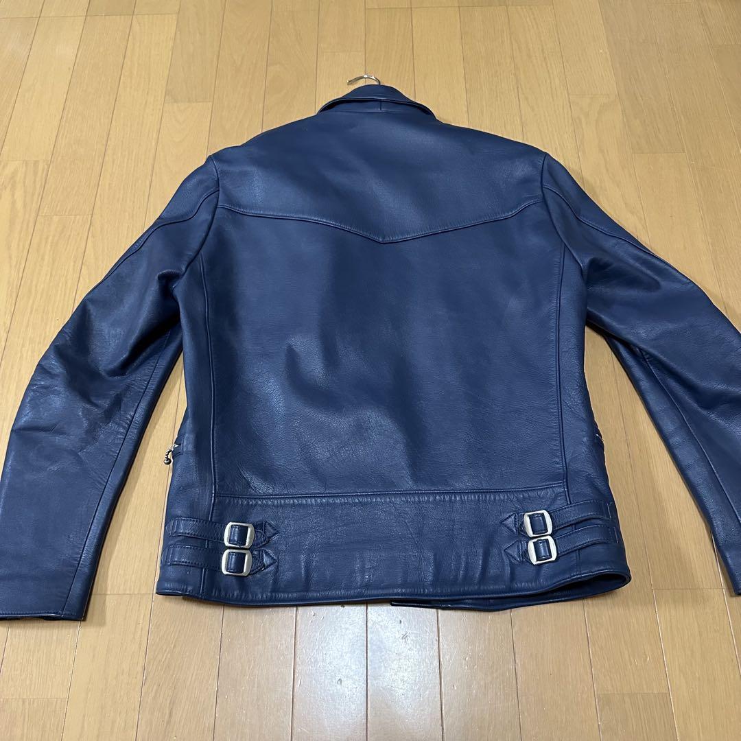 rotar ローター ライダース ネイビー L レザー 牛革