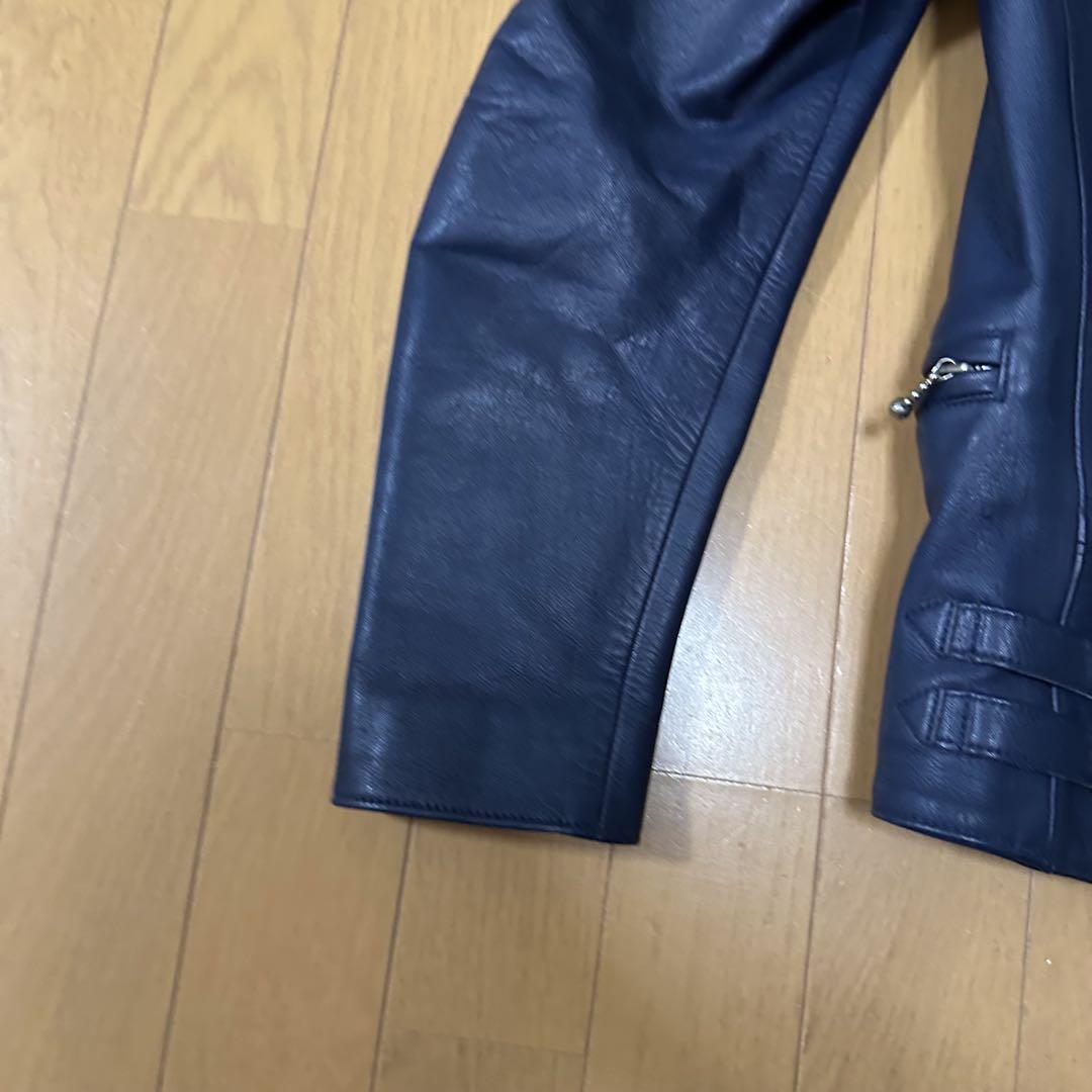 rotar ローター ライダース ネイビー L レザー 牛革