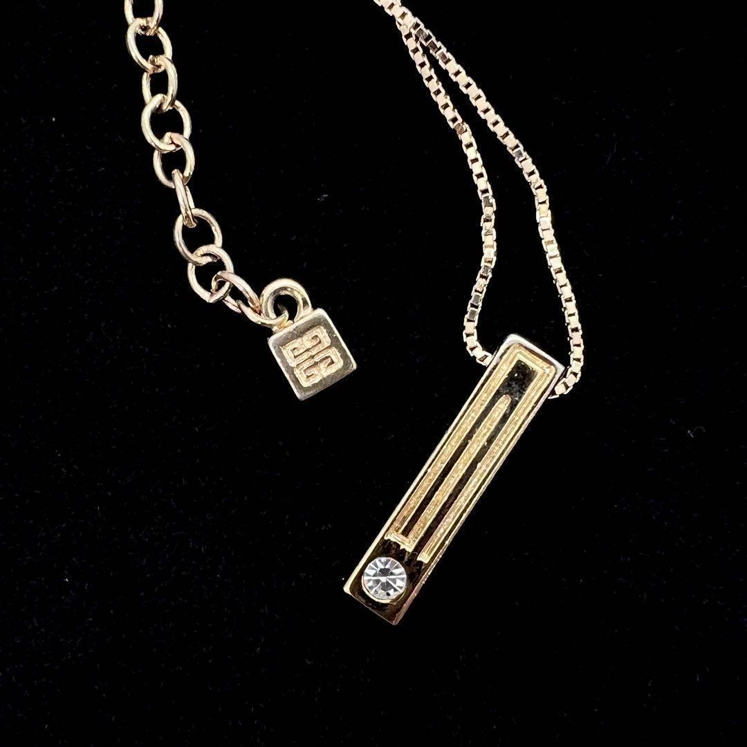 ジバンシィ Gロゴ ラインストーン ネックレス 中古】激安良品 正規 ジバンシィ Gロゴライン ストーン