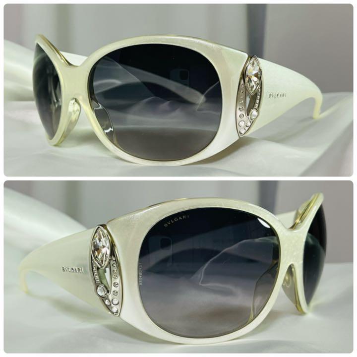大特価低価 極美品 BVLGARI ブルガリ サイドロゴ ラインストーン サングラス dO2C5-m89602412684 安い日本製