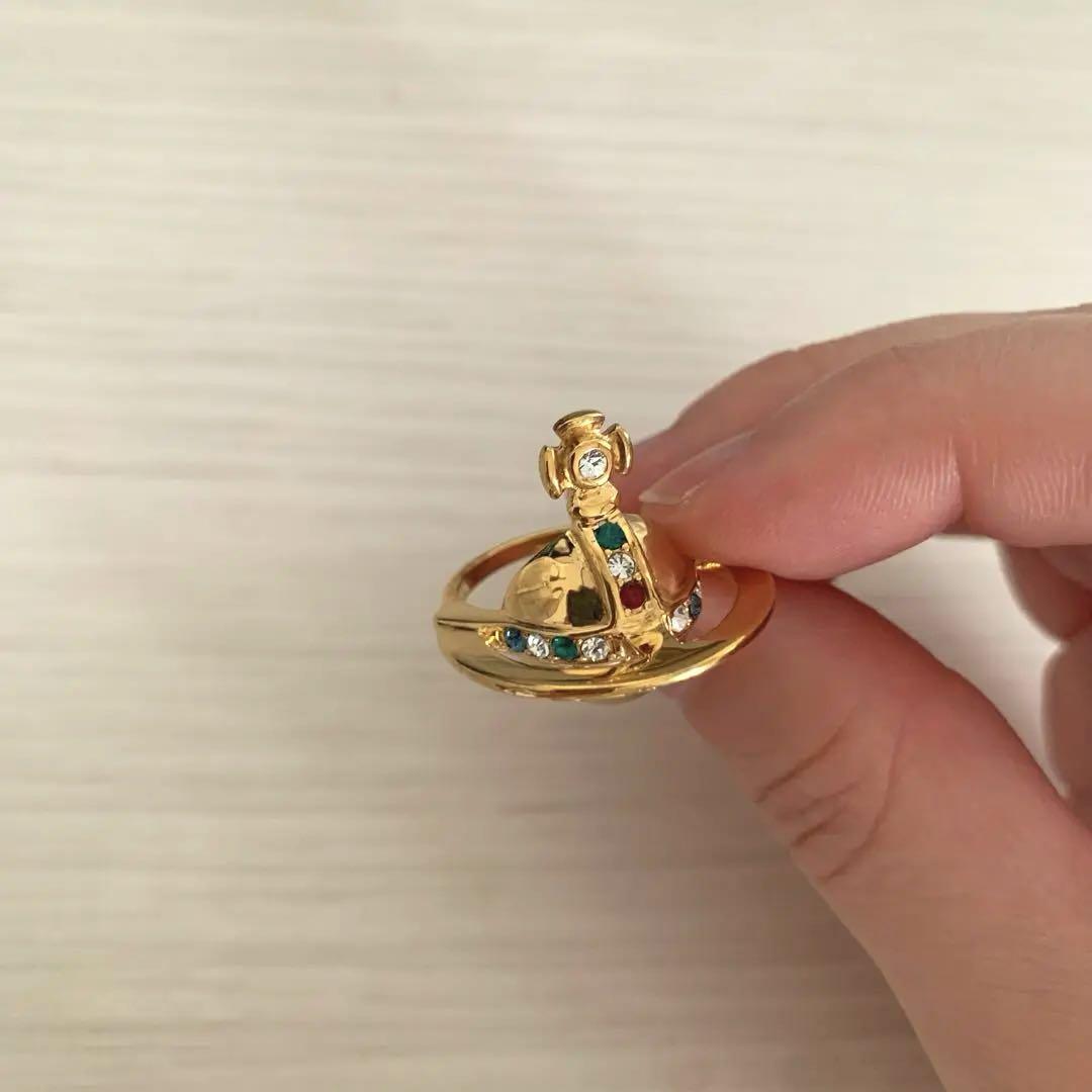ヴィヴィアンウエストウッド 復刻版ソリッドオーブリング ゴールド
