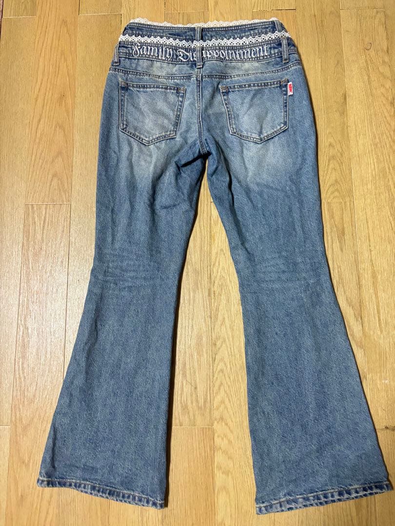 SCULPTOR レース付きブーツカットデニムS