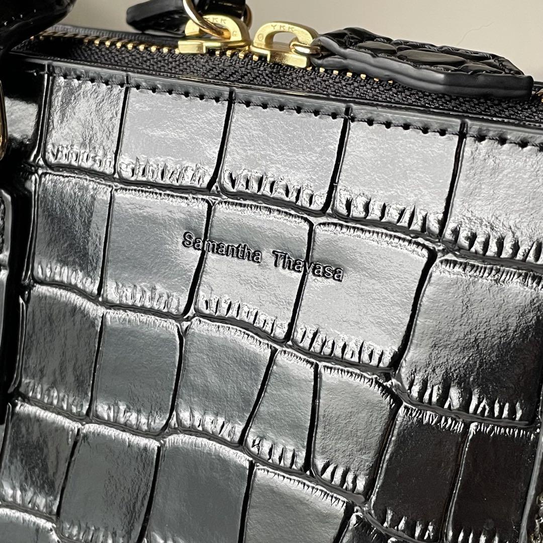 美品】Samantha Thavasa クロコ型押し ハンドバッグ 高級感