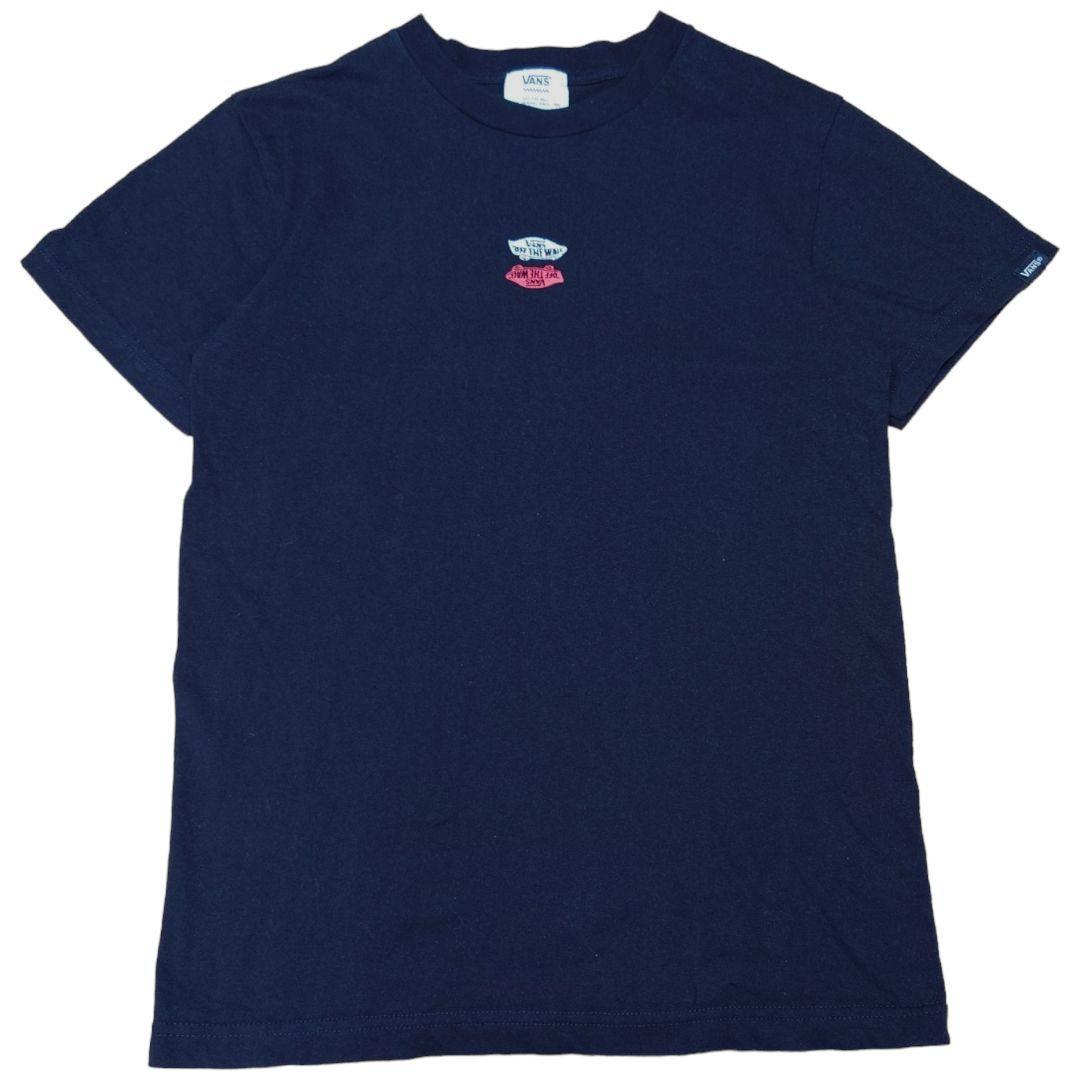 【VANS】センターロゴ 半袖 Tシャツ ワイン / 送料無料 VANS センターロゴ刺繍 ワンポイントプリント Tシャツ バンズ