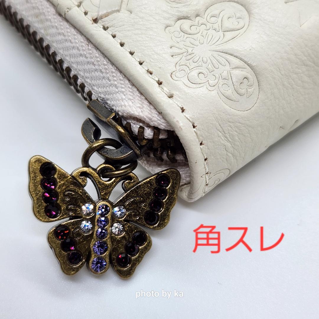 【史上最も激安】 ホワイト アナスイ ANNA SUI ラウンド 長財布 ベロニカ 新品 小物