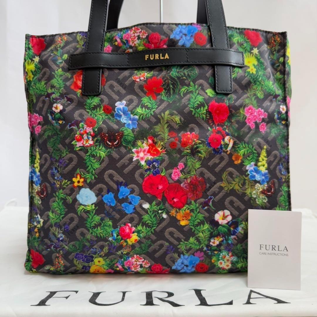 ✨良品✨ FURLA フルラ トートバッグ ハンドバッグ ボタニカル