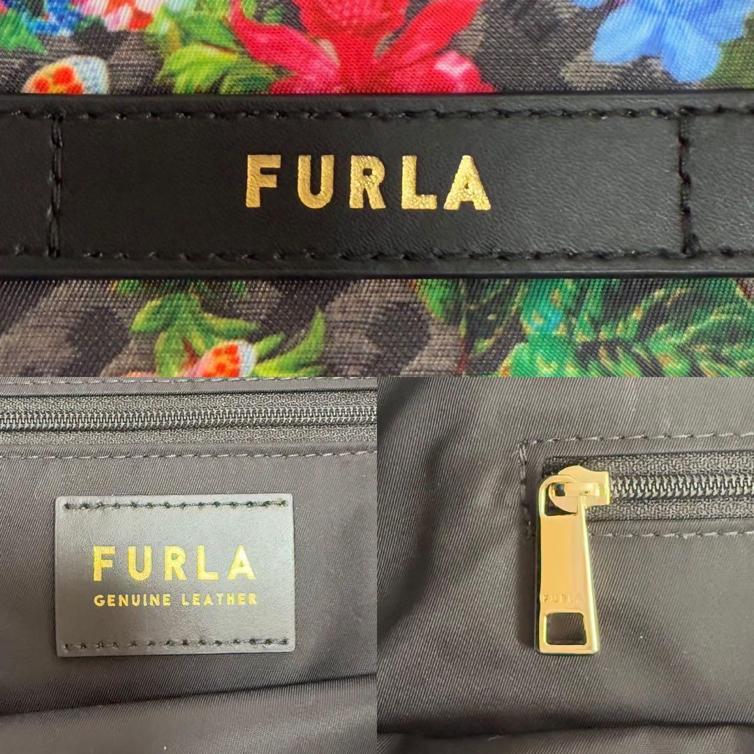 新品同様】フルラ フラワーパターン ボタニカル トートバッグ