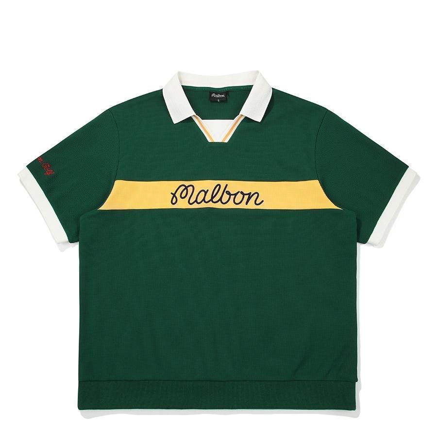 L マルボンゴルフ MALBON GOLF ポロシャツ　グリーン　即日発送 即発送 マルボンゴルフ MALBON GOLF シャツ ポロシャツ XL