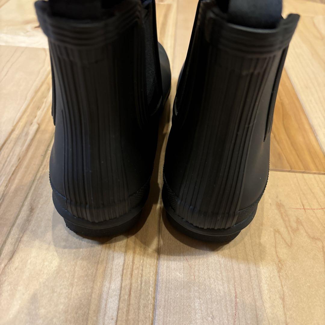 HUNTER 黒 長靴 ショートブーツ　24